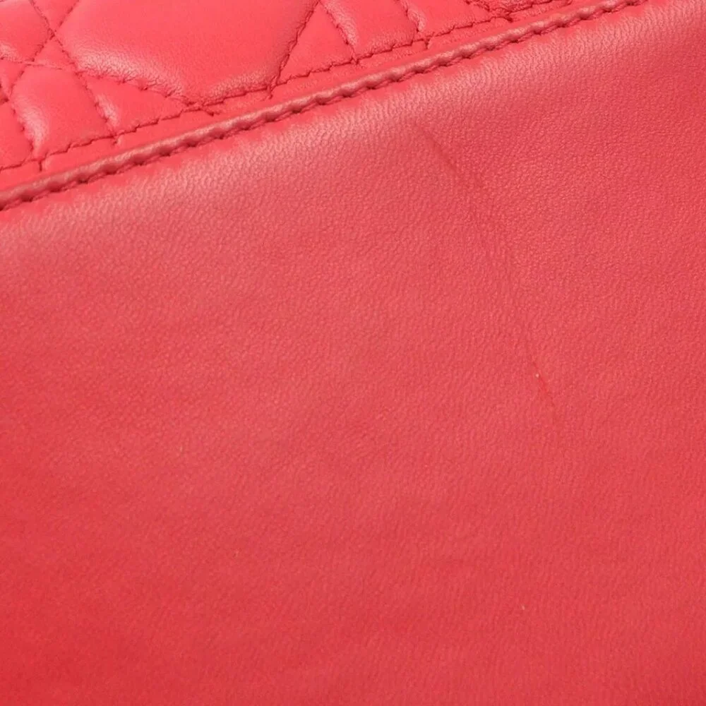 Christian Dior Pink Lambskin Lady Dior Cannage 2way Handbag
